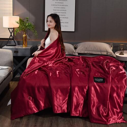 1 pcs ice silk summer cool quilt cool feeling ice silk machine washing silk household hotel bedding