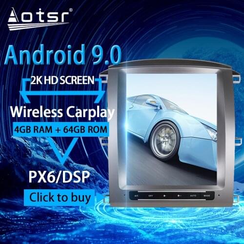 For Toyota LC100 Android Radio tape recorder 2003 - 2007 Car Multimedia Player Stereo head unit Tesla gps Navi No 2din Autoradio