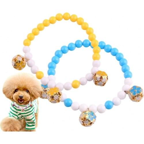 Fashion Dog Collar Pet Bell Necklace Cat Collars For Small Dogs Accessories Multicolor Puppy Collars Pet Grooming Supplies