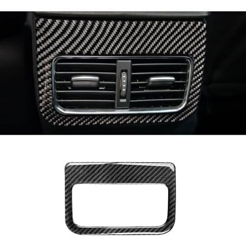 For Mazda CX-5 CX5 2017 2018 Carbon Fiber Car Armrest Box Rear Air Vent Outlet Cover Decor Trim