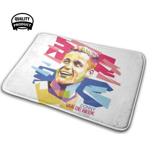 Van De Beek In Pop Art Portrait Vector Comfortable Door Mat Rug Carpet Cushion Football Soccer Donny Van De Beek Van De Beek