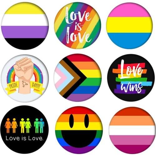 Rainbow Gay Lesbian LGBT Pride Badge Brooch Jewelry Accessories