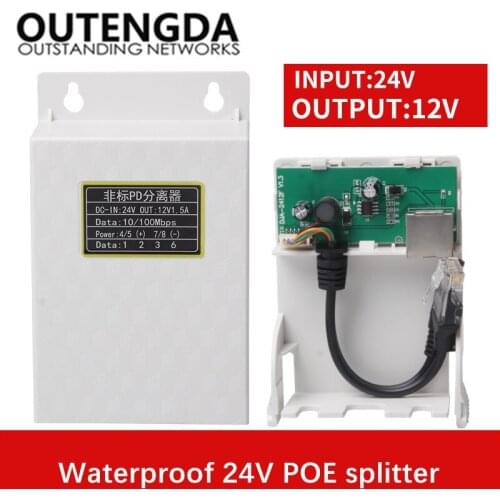 POE Splitter Convert 48V/24V to 12V/1A/2A/1.5A DC Out Power splitter via network cable for IP Surveillance cameras wireless AP