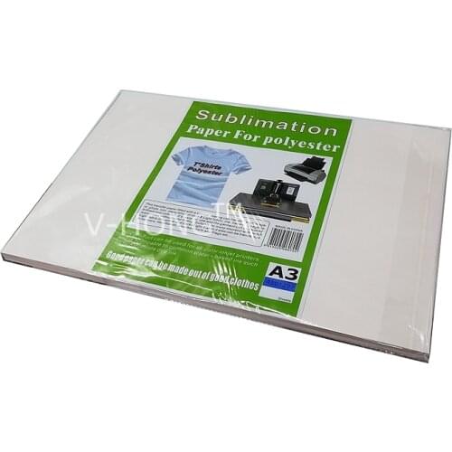 Inkjet Printer A3 A4 Sublimation paper 100Sheets 11.7" x 16.5" T shirt Polyester mug Heat Transfer Paper Iron sublimation paper