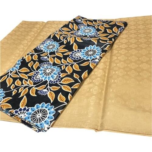 High Quality African Nigerian Lace Fabric Latest Brocade Lace Wedding Fabric For Dress 5Y bazin+5Y kampala XX-85