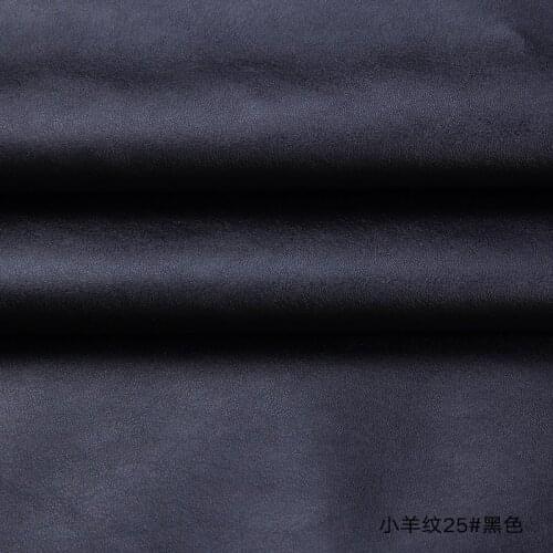 High Quality Micro Sheep pattern PU Leather fabric with little elastic for DIY handmade furniture clothes bag material(50x138cm)