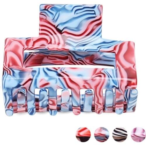 Claw Hair Clip - Marble Colors Hair Accessory for Women Girl Cellulose Acetate Hair Ornament Jewelry for Wedding Party Wear