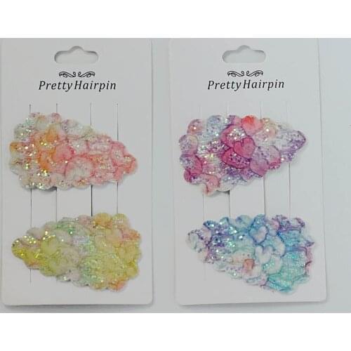 4PCS Bangs Lace Illusory Color Beautiful Holiday Hair Clips Lovely Headwear Hairpin Barrettes Hair Accessories Women Girls Kids