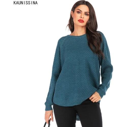 Women Knitted Sweater Solid O-Neck Loose Simple Polluver Sweaters Spring Autumn Female Fashion Knitting Retro Jumper