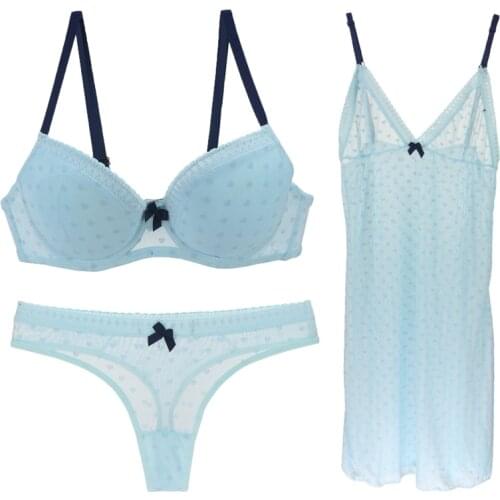 Nouvell Seamles Womens Sense Of Underwear Transparent Dress BC Cup Bacd Closure Bra Sets Push Up Sexy Lace Lingerie