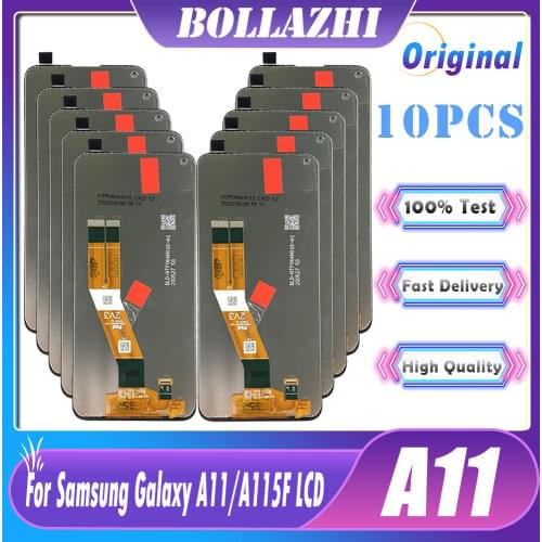10Pcs Original For Samsung Galaxy A11 A115 A115F A115F/DS LCD Display Touch Screen Digitizer Assembly A11 LCD with frame