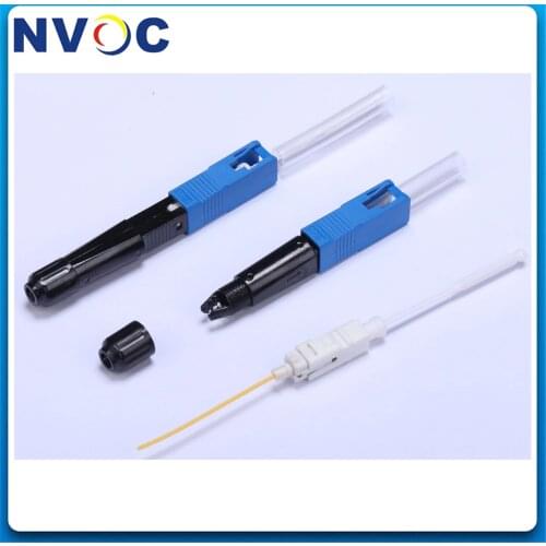 10pcs/lot SC/UPC Hot Melt Fiber Optic Quick Connector SC APC Hot Melt FTTH Fast Connector Fusion Splicer On Connector