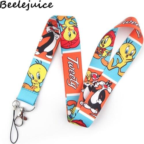 24pcs Funny Cartoon cat Lanyard Keys Phone Holder Funny Neck Strap With Keyring ID Card DIY Animal webbings ribbons Hang Rope