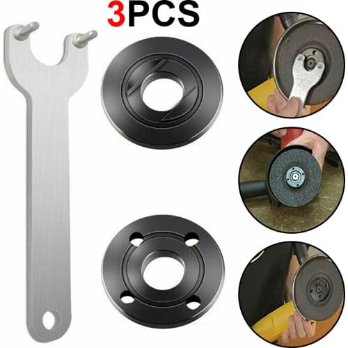3pcs M14 Angle Grinder Flange Spanner Metal Lock Nut Thread Replace for Angle Grinder Inner Outer Flange Nut Set Tool and Wrench