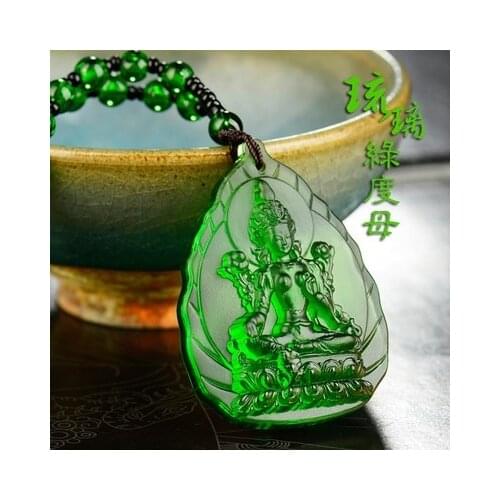 52.5x40mm Buddha Glazed drop Pendant Necklace 65cm chain jewelry length necklace high quality 11 style