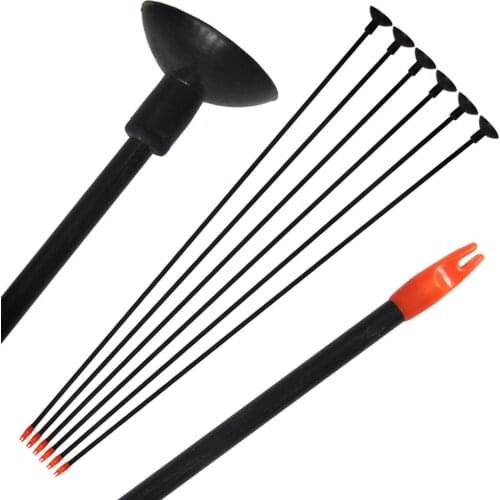 6Pcs/12pcs 26.7" Children Practice Fiberglass Arrows With Sucker Archery Hunting Safe Arrow