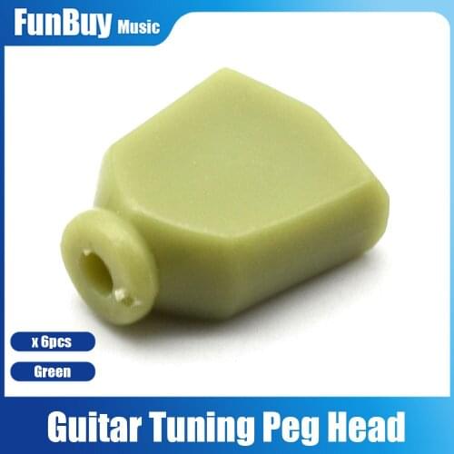 6Pcs Trapezoid Plastic Guitar Tuning Peg Tuners Machine Heads Replacement Button