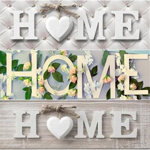 2019 great 5d diamond mosaic sale home 5d diamond painting full home diamond embroidery full SET text "home" decor wall sticker