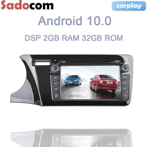 8" DSP 2 din Android 10.0 Car DVD player autoradio 32GB ROM 2GB RAM navi autoradio GPS carplay car radio 4.0 For Honda City 2014