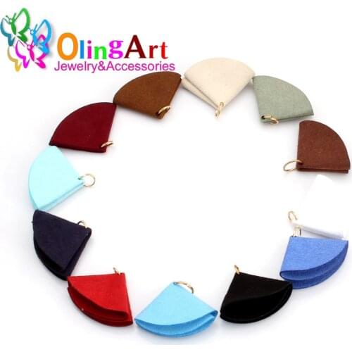 Free shipping 35MM 12pcs/lot Triangle shape Suede Tassel For Mix Color Keychain Jewelry making DIY earring Pendant OlingArt