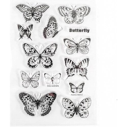 Digital English Plant Flower Silicone stamp rubber stamp hand account DIY journal decorator scrapbook postmark girl clear stamp