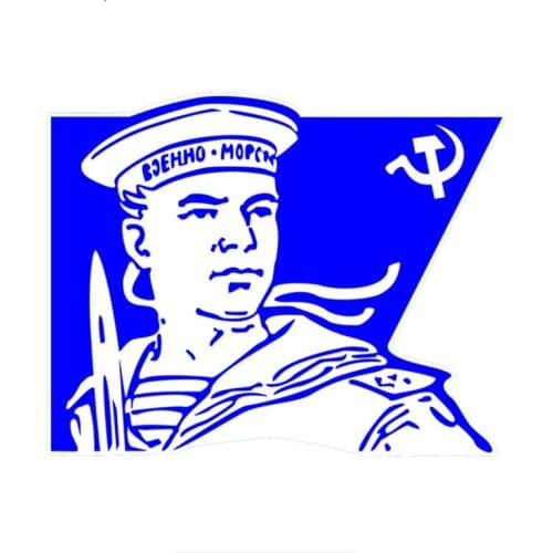 Hot Russian Andreevsky Navy Sailor Car Stickers and Decal Motorcycle for E46 Auto Decorative KK16*13cm Vinyl
