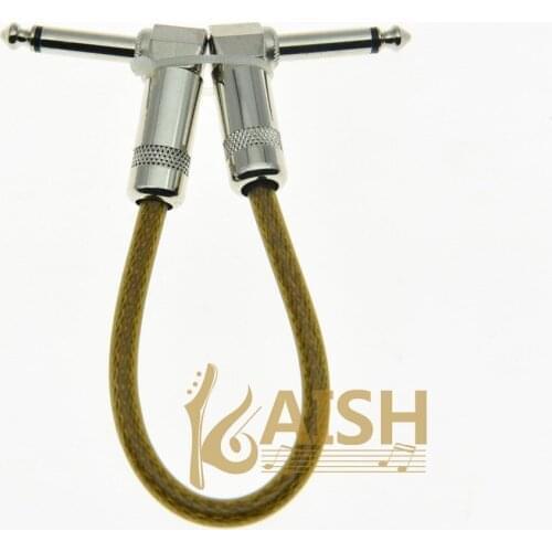 KAISH Kaish Brown 20cm 8'' Mono Guitar Effect Pedal Board Patch Cable Effects Pedal Cord