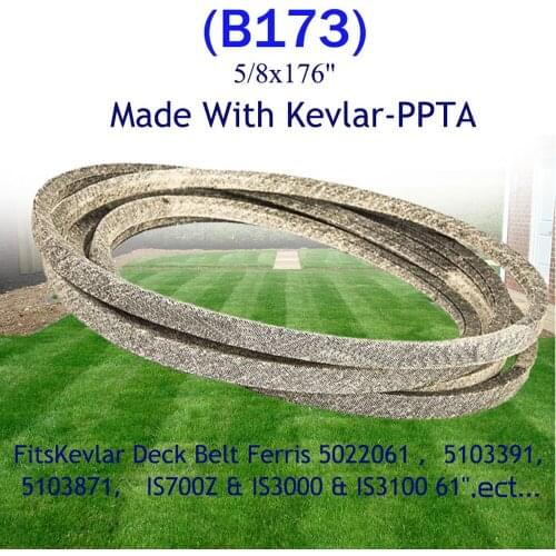 Make with Kevlar Lawn Mower Belt B173 (5 / 8x176)" 5022061 5103391 5103871 for Para Aramid Fiber IS700Z IS3000 IS3100 61