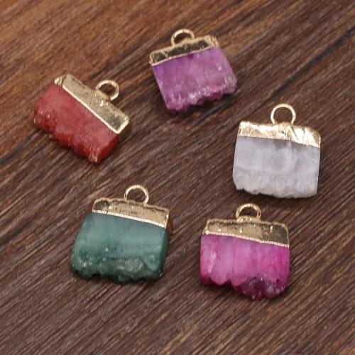 Natural Stone Crystals Pendants Irregular Shaped exquisite Charm for Jewelry Making Diy earring necklace Bracelet accessories