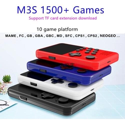 M3S Mini Handheld Game Players 16 bit Retro Smart Handheld Video Game USB Charging Gaming Console with 4G Games Card for Kids