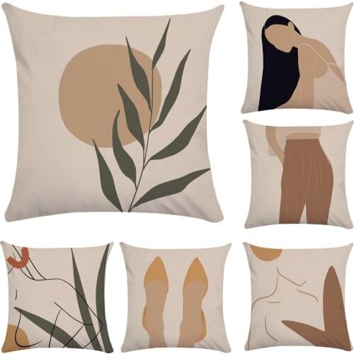 Nordic Abstract Pillow Cover Car Cushion Softness Cover pillow covers Home Furnishing decorative Easy to clean Color fastness