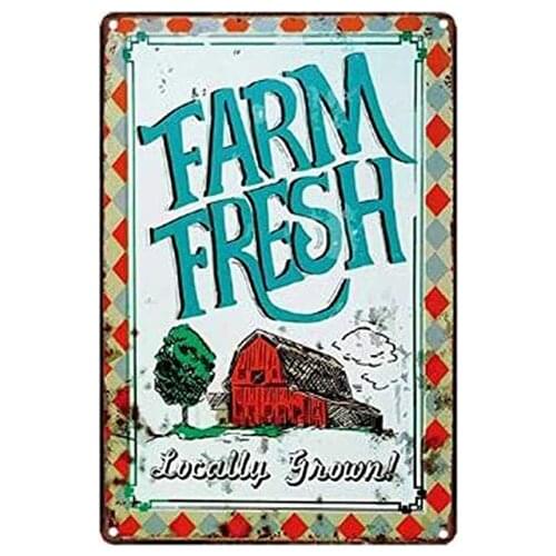 Nobrand Cute Chicken Retro Tin Sign 20x30 cm Wall Decor Farm Metal Sign