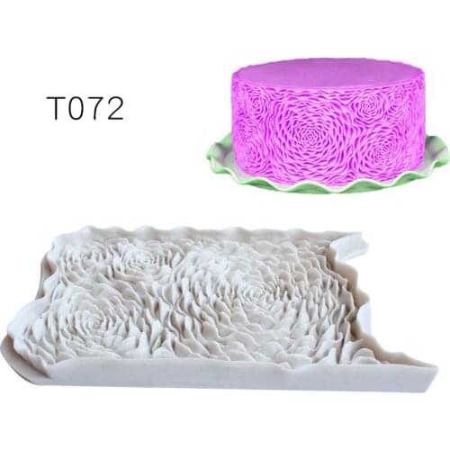 New Stereo Flower Fold Pattern Silicone Mold T072
