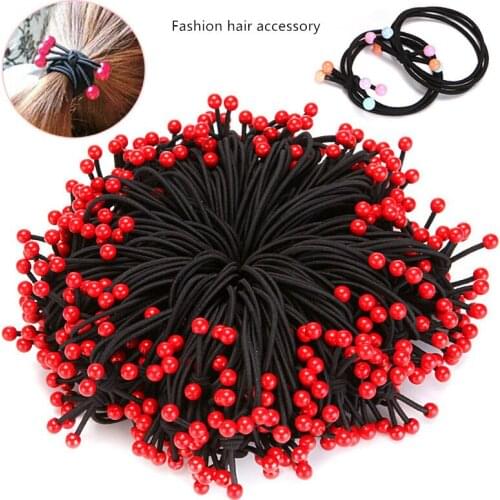 50pcs/lot 5CM New Fashion Korean Hair Accessories Women Rubber Bands Scrunchy Elastic Hair Bands Cute Girls Headband Decorations