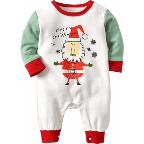 Autumn Winter Newborn Girls jumpsuit Christmas Santa Claus Thickening Pajamas Baby Girls Santa Claus Onesies Baby Boys Romper