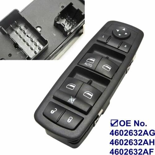 Master Window Switch Left LH Driver Side for Jeep Liberty for Nitro Journey 4602632AH, 4602632AF, 4602632AG,4602632AD