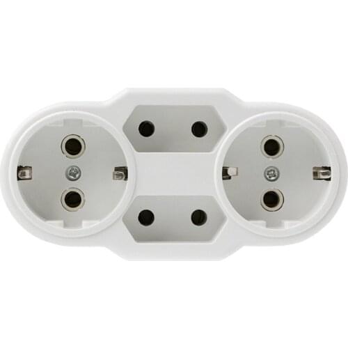 Professional EU Type Conversion Socket 1 TO 4 Way EU Standard Power Adapter Socket Outdoor Traveling Socket AC 110~250V