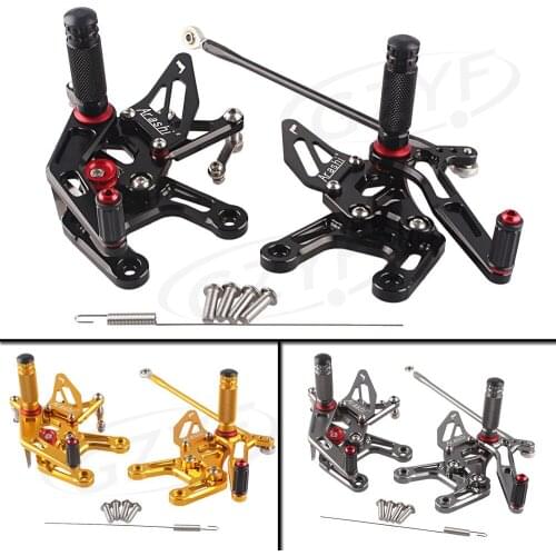 Adjustment Rider Shift Foot Pegs Rear Sets Bracket Kit For Kawasaki Ninja ZX10R 2011-2015 Foot Black Motorcycle