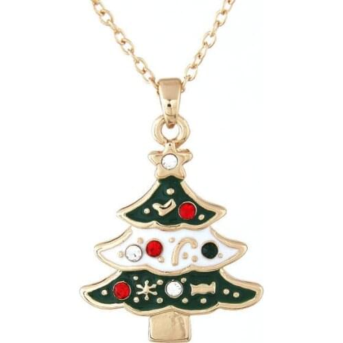 Christmas necklace Santa Claus sweater chain Christmas necklace Christmas tree gold necklace