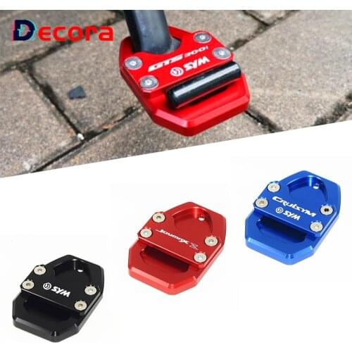 With Logo For SYM CRUISYM 300 GTS300i GTS 300 300i JOYMAX Z300 CNC Motorcycle Kickstand Enlarger Foot Side Stand Extension Pad