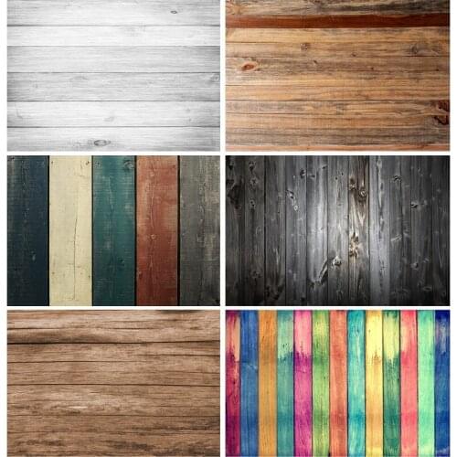 SHENGYONGBAO Art Fabric Board Texture Photography Background Wooden Planks Floor Photo Backdrops Studio Props 201118REP- 01