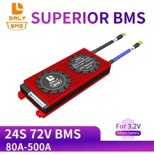 Daly 24S BMS 72V LiFePO4 battery Management System BMS 80A 100A 120A 150A 200A 500A with high current for lithium battery
