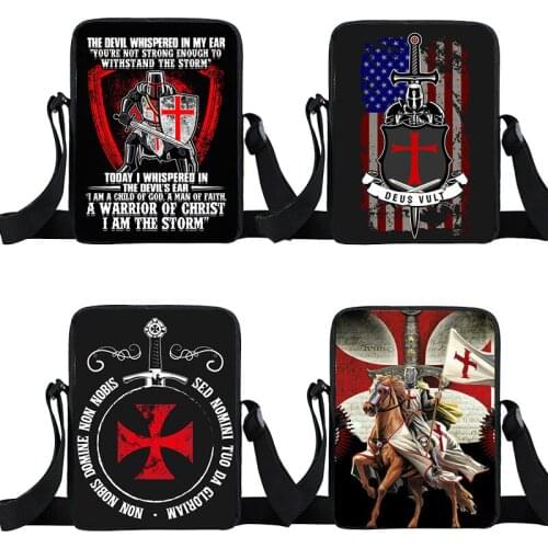 Diablo Knights Templar Crusader Mini Messenger Bag Men Cross Shoulder Bags Teenager Schoolbag Travel Organizer
