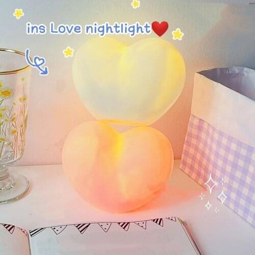LED Heart Night Light for Kid Bedroom Decor Gift Wedding Holiday Love Touch Night Lamp Birthday Gift Wedding Party Home Decor