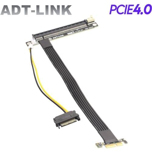 Graphics Extension Cable PCIe 4.0 x16 To x1 A Riser Card N Card PCI-E 4.0 Cable With 4P Power Full Speed For Bitcoin BTC Miner