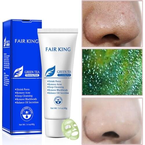 40G Green Tea Blackhead Mask Remover Deep Cleansing for Acne Scars Blemishes Pore Strip Moisturizing Peel Mask Skin Care