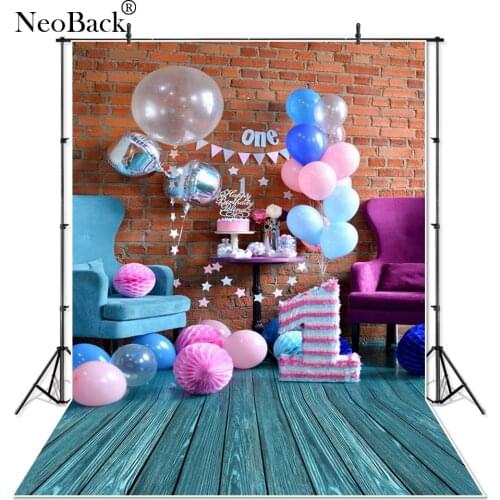 Thin Vinyl One Year New Born Baby Shower Photography Backdrop Children Kids Birthday Printed Photography Studio Photo Background