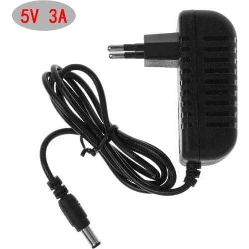 Power Supply Charger External DC AC Adapter Transformer 5V 3A 5.5x2.5mm US EU Plug USB Hub Led Strips CCTV IP Camera F19A