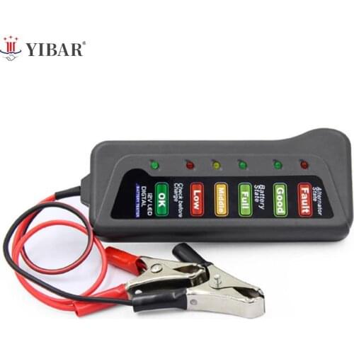 1PC Mini 12V Car Battery Tester Digital Alternator Tester 6 LED Lights Display Car Diagnostic Tool For Car 2021