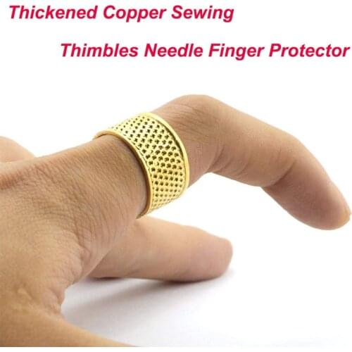 1pc Retro Finger Protector Needle Thimble Needles Craft Antique Thimble Ring Handworking Household DIY Sewing Tools Accessories